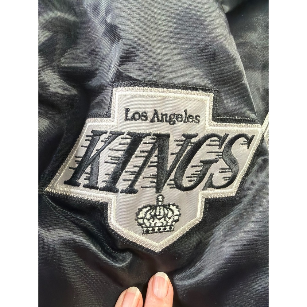 VTG Los Angeles Kings Deadstock NWT Starter Black Label NHL Satin Jacket Mens L - Picture 6 of 14